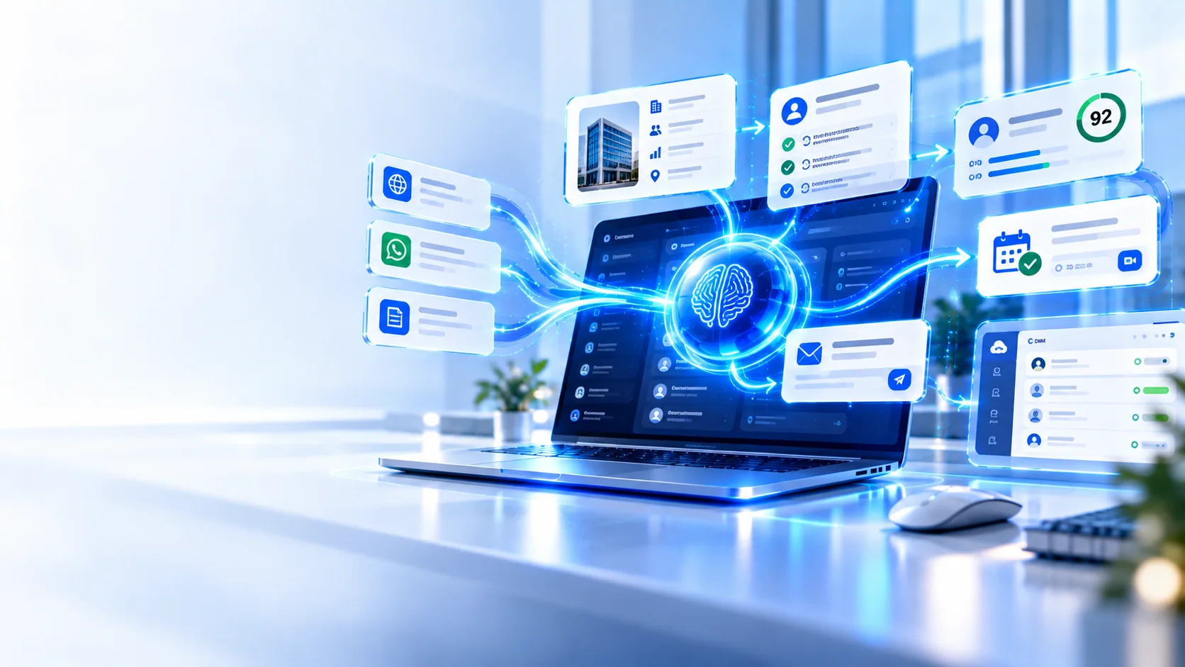 Agentic AI SDR agent qualifying inbound leads and booking meetings into the CRM — capability overview